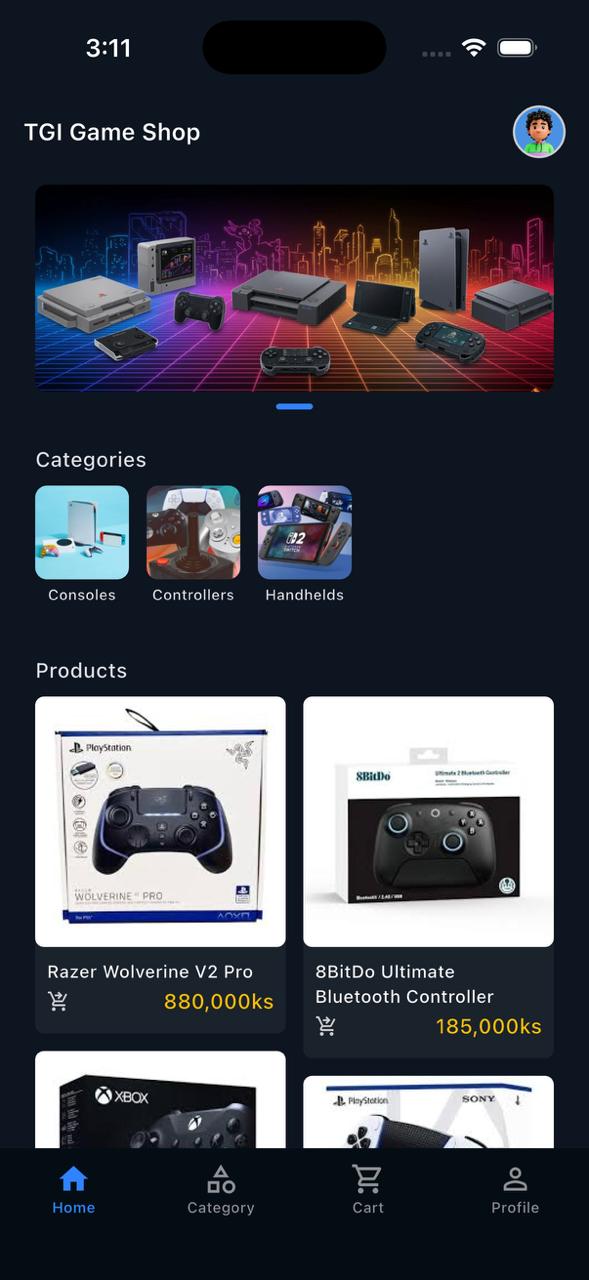 TGI Game Shop iOS App